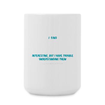 Humans (dark) - Large Mug 440 ml - white - Front