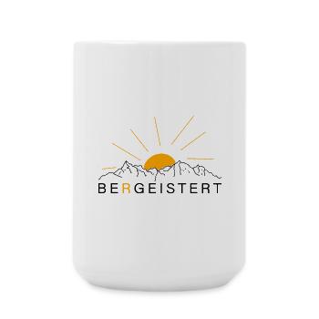 bergeistert begeistert berge sport outdoor wandern - Große Tasse 440 ml - Weiß - Vorne