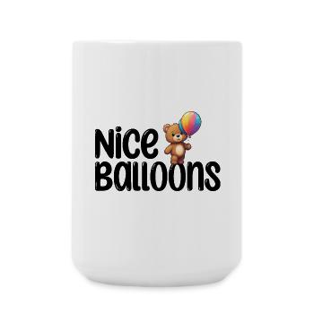 Nette Ballons - Große Tasse 440 ml - Weiß - Vorne