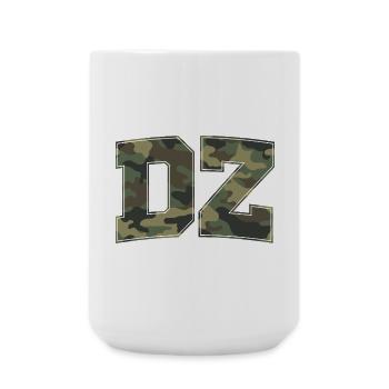Military Camouflage Letter 3D - Large Mug 440 ml - white - Front