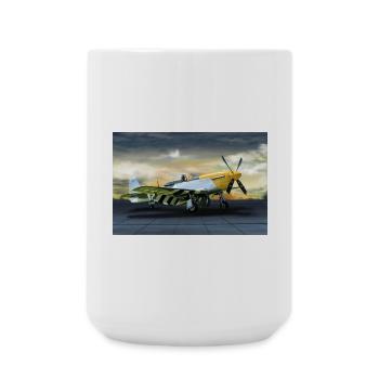 P-51 - Große Tasse 440 ml - Weiß - Vorne