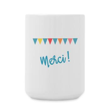 MERCI. MAÎTRESSE. MAÎTRE. MERCI MAÎTRESSE - Grande tasse 440 ml - blanc - Devant