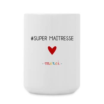 MERCI. MAÎTRESSE. MAÎTRE. MERCI MAÎTRESSE - Grande tasse 440 ml - blanc - Devant