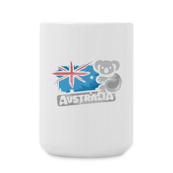 Australien Koala Comic Bär Natur Tier Logo Cartoon - Große Tasse 440 ml - Weiß - Vorne