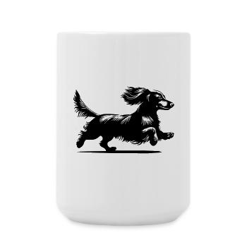 Dackel - Große Tasse 440 ml - Weiß - Vorne