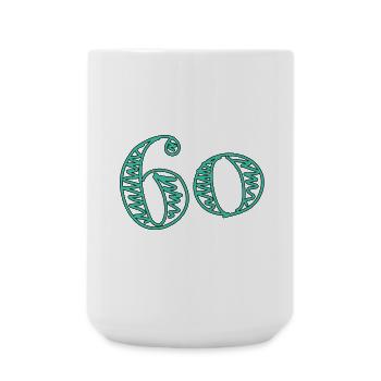 HAPPY BIRTHDAY. HAPPY BIRTHDAY. ANNIVERSARY. - Large Mug 440 ml - white - Front