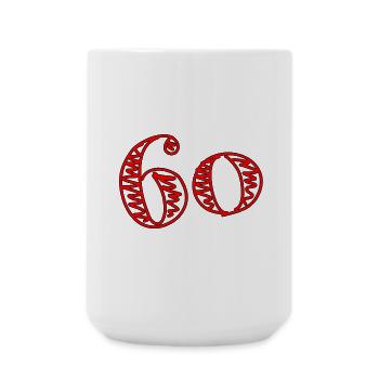 ANNIVERSARY. HAPPY BIRTHDAY. HAPPY BIRTHDAY. - Large Mug 440 ml - white - Front