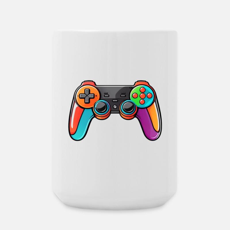 Gamepad Controller Colors Colorful - Large Mug 440 ml - white