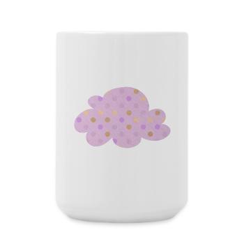 Wolke Punkte Dots Kinderzimmer Wetter rosa Mädchen - Große Tasse 440 ml - Weiß - Vorne