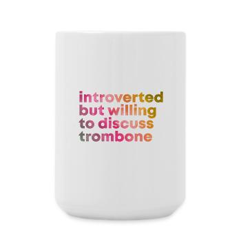 Trombone - Large Mug 440 ml - white - Front