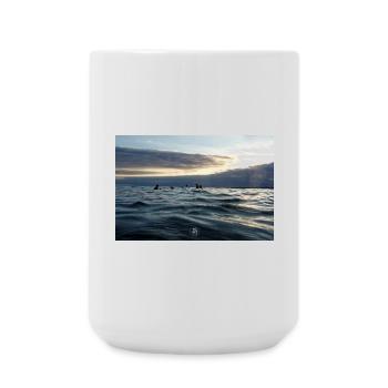 Dämmerung auf den Wellen - Große Tasse 440 ml - Weiß - Vorne