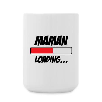 Maman loading... Please Wait - Future Mère - Grande tasse 440 ml - blanc - Devant