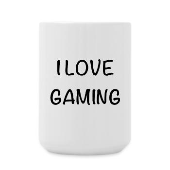 I love gaming - Large Mug 440 ml - white - Front