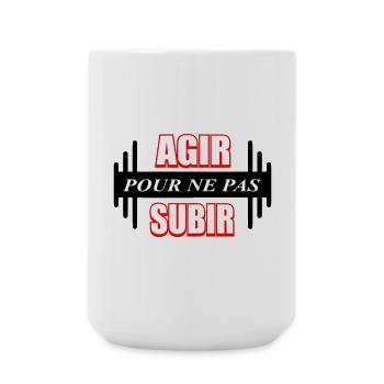 Act to avoid suffering - Large Mug 440 ml - white - Front