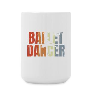 Vintage Ballett Tänzerin - Große Tasse 440 ml - Weiß - Vorne