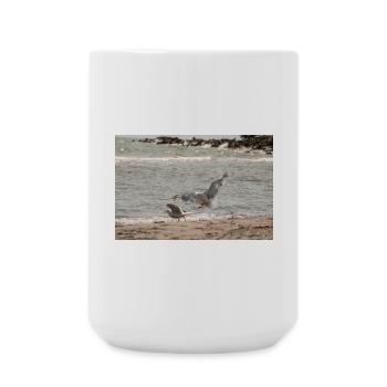 Zwischen Himmel und Meer - Große Tasse 440 ml - Weiß - Vorne