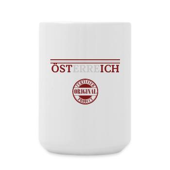 Austrian pride, flag of Austria - Large Mug 440 ml - white - Front