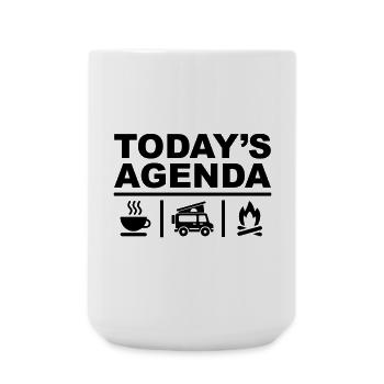 Todays Agenda - Große Tasse 440 ml - Weiß - Vorne