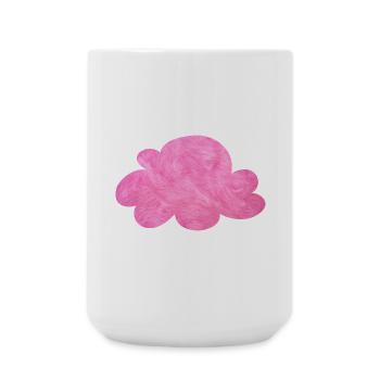 rose nuage velcro fourrure ciel câlin rose - Grande tasse 440 ml - blanc - Devant