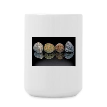 Granit - Große Tasse 440 ml - Weiß - Vorne