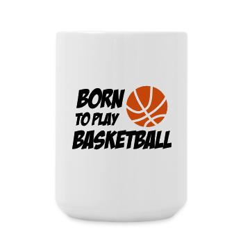Born to play Basketball - Large Mug 440 ml - white - Front
