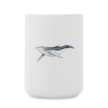 Baby humpback whale - Baleine - Large Mug 440 ml - white - Front
