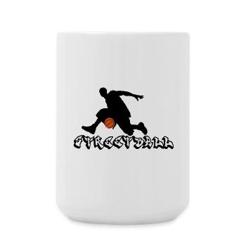 basketball_2 - Grande tasse 440 ml - blanc - Devant