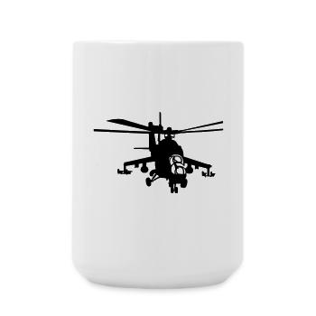 hélicoptère Mi-24 - Grande tasse 440 ml - blanc - Devant
