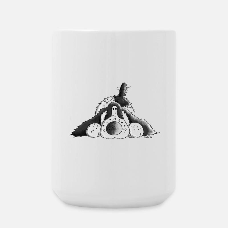 Fröhlicher Cocker Spaniel - Hund - Große Tasse 440 ml - Weiß