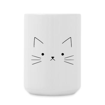Katze | Cat - Große Tasse 440 ml - Weiß - Vorne