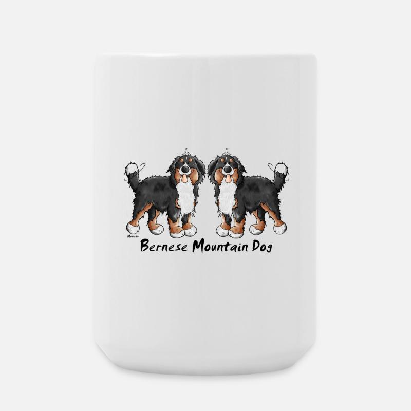 Berner Sennenhund Duo - Hund - Große Tasse 440 ml - Weiß