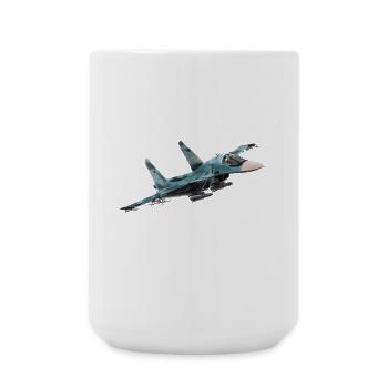 Sukhoi Su-34 - Grande tasse 440 ml - blanc - Devant