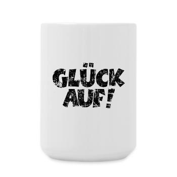 Glück Auf! (Vintage/Schwarz) - Große Tasse 440 ml - Weiß - Vorne