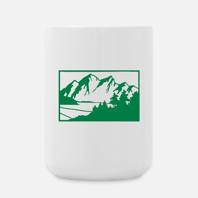 mountains - Large Mug 440 ml - white