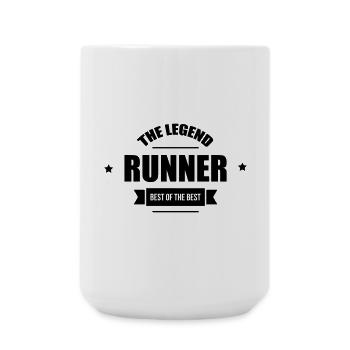 Laufen / Running / Jogging / Joggen / Marathon - Große Tasse 440 ml - Weiß - Vorne