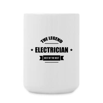 Elektriker / Elektrizität / Arbeit / Job - Große Tasse 440 ml - Weiß - Vorne