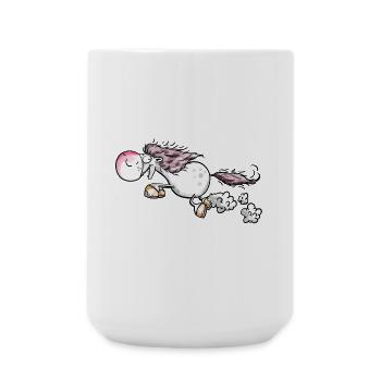 Pferd gibt Vollgas - Große Tasse 440 ml - Weiß - Vorne