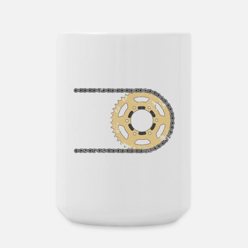 Ritzel Kette Verbund Risse - Große Tasse 440 ml - Weiß