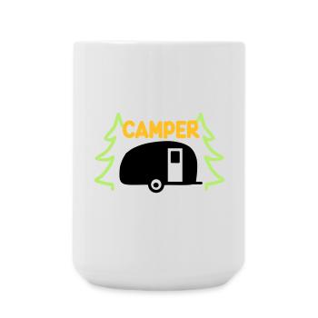 Campeur - prêt pour les vacances - Grande tasse 440 ml - blanc - Devant