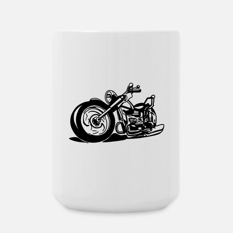 Chopper / moto - Grande tasse 440 ml - blanc