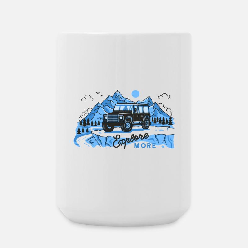 Defender explore more - Large Mug 440 ml - white