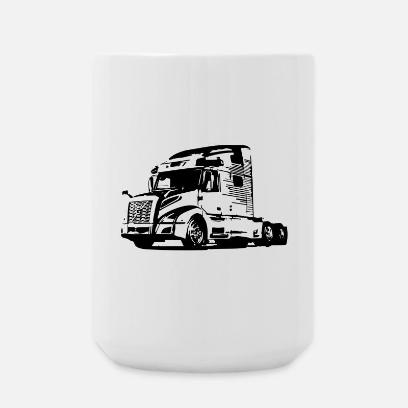 Trucker LKW US - Große Tasse 440 ml - Weiß