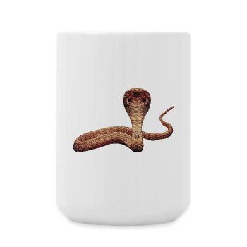 schlangen, ägyptische giftschlange - Große Tasse 440 ml - Weiß - Vorne