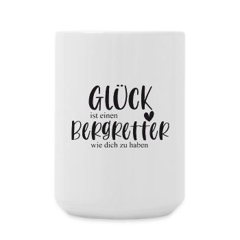 Bergretter Berg Klettern Berg Geschenk - Große Tasse 440 ml - Weiß - Vorne