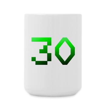 schenken, 30 Pixelig - Große Tasse 440 ml - Weiß - Vorne