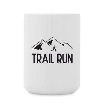 Trailrun - Große Tasse 440 ml - Weiß - Vorne