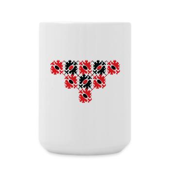 Decorative flowers - Traditional inspired design - Large Mug 440 ml - white - Front