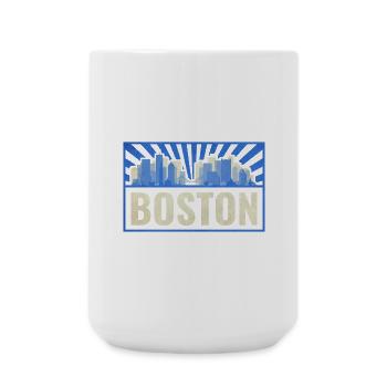 Boston États-Unis - Grande tasse 440 ml - blanc - Devant