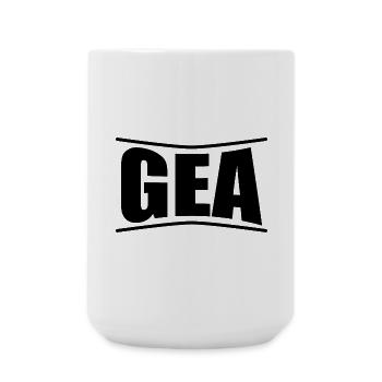 t-shirt Gea t-shirt idée cadeau - Grande tasse 440 ml - blanc - Devant