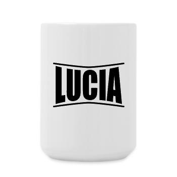 name t-shirt Lucia t-shirt gift idea - Large Mug 440 ml - white - Front